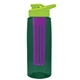 the flair - 26 oz transparent tritan(tm) bottle with drink thru lid, large infuser, and digital imprint