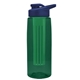 the flair - 26 oz transparent tritan(tm) bottle with drink thru lid, large infuser, and digital imprint