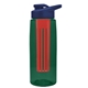 the flair - 26 oz transparent tritan(tm) bottle with drink thru lid, large infuser, and digital imprint