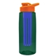 the flair - 26 oz transparent tritan(tm) bottle with drink thru lid, large infuser, and digital imprint