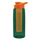 the flair - 26 oz transparent tritan(tm) bottle with drink thru lid, large infuser, and digital imprint
