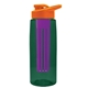 the flair - 26 oz transparent tritan(tm) bottle with drink thru lid, large infuser, and digital imprint