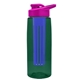 the flair - 26 oz transparent tritan(tm) bottle with drink thru lid, large infuser, and digital imprint