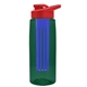 the flair - 26 oz transparent tritan(tm) bottle with drink thru lid, large infuser, and digital imprint