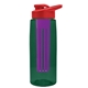 the flair - 26 oz transparent tritan(tm) bottle with drink thru lid, large infuser, and digital imprint