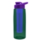 the flair - 26 oz transparent tritan(tm) bottle with drink thru lid, large infuser, and digital imprint