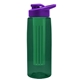 the flair - 26 oz transparent tritan(tm) bottle with drink thru lid, large infuser, and digital imprint