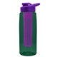 the flair - 26 oz transparent tritan(tm) bottle with drink thru lid, large infuser, and digital imprint