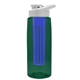 the flair - 26 oz transparent tritan(tm) bottle with drink thru lid, large infuser, and digital imprint