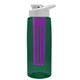 the flair - 26 oz transparent tritan(tm) bottle with drink thru lid, large infuser, and digital imprint