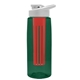 the flair - 26 oz transparent tritan(tm) bottle with drink thru lid, large infuser, and digital imprint