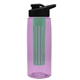 the flair - 26 oz transparent tritan(tm) bottle with drink thru lid, large infuser, and digital imprint
