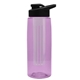 the flair - 26 oz transparent tritan(tm) bottle with drink thru lid, large infuser, and digital imprint