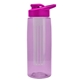 the flair - 26 oz transparent tritan(tm) bottle with drink thru lid, large infuser, and digital imprint