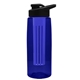 the flair - 26 oz transparent tritan(tm) bottle with drink thru lid, large infuser, and digital imprint