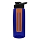 the flair - 26 oz transparent tritan(tm) bottle with drink thru lid, large infuser, and digital imprint
