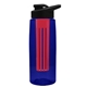 the flair - 26 oz transparent tritan(tm) bottle with drink thru lid, large infuser, and digital imprint