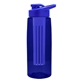 the flair - 26 oz transparent tritan(tm) bottle with drink thru lid, large infuser, and digital imprint