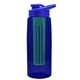 the flair - 26 oz transparent tritan(tm) bottle with drink thru lid, large infuser, and digital imprint