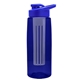 the flair - 26 oz transparent tritan(tm) bottle with drink thru lid, large infuser, and digital imprint