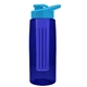 the flair - 26 oz transparent tritan(tm) bottle with drink thru lid, large infuser, and digital imprint