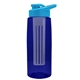 the flair - 26 oz transparent tritan(tm) bottle with drink thru lid, large infuser, and digital imprint