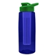 the flair - 26 oz transparent tritan(tm) bottle with drink thru lid, large infuser, and digital imprint