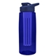 the flair - 26 oz transparent tritan(tm) bottle with drink thru lid, large infuser, and digital imprint