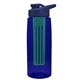 the flair - 26 oz transparent tritan(tm) bottle with drink thru lid, large infuser, and digital imprint