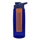 the flair - 26 oz transparent tritan(tm) bottle with drink thru lid, large infuser, and digital imprint