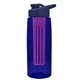 the flair - 26 oz transparent tritan(tm) bottle with drink thru lid, large infuser, and digital imprint