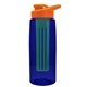 the flair - 26 oz transparent tritan(tm) bottle with drink thru lid, large infuser, and digital imprint