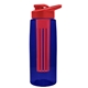 the flair - 26 oz transparent tritan(tm) bottle with drink thru lid, large infuser, and digital imprint