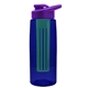 the flair - 26 oz transparent tritan(tm) bottle with drink thru lid, large infuser, and digital imprint