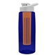 the flair - 26 oz transparent tritan(tm) bottle with drink thru lid, large infuser, and digital imprint