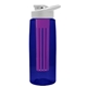 the flair - 26 oz transparent tritan(tm) bottle with drink thru lid, large infuser, and digital imprint