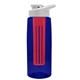 the flair - 26 oz transparent tritan(tm) bottle with drink thru lid, large infuser, and digital imprint