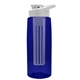 the flair - 26 oz transparent tritan(tm) bottle with drink thru lid, large infuser, and digital imprint