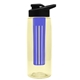 the flair - 26 oz transparent tritan(tm) bottle with drink thru lid, large infuser, and digital imprint