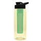 the flair - 26 oz transparent tritan(tm) bottle with drink thru lid, large infuser, and digital imprint