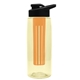 the flair - 26 oz transparent tritan(tm) bottle with drink thru lid, large infuser, and digital imprint