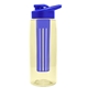 the flair - 26 oz transparent tritan(tm) bottle with drink thru lid, large infuser, and digital imprint