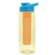 the flair - 26 oz transparent tritan(tm) bottle with drink thru lid, large infuser, and digital imprint