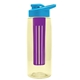the flair - 26 oz transparent tritan(tm) bottle with drink thru lid, large infuser, and digital imprint