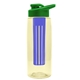 the flair - 26 oz transparent tritan(tm) bottle with drink thru lid, large infuser, and digital imprint