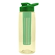 the flair - 26 oz transparent tritan(tm) bottle with drink thru lid, large infuser, and digital imprint