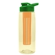 the flair - 26 oz transparent tritan(tm) bottle with drink thru lid, large infuser, and digital imprint