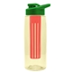 the flair - 26 oz transparent tritan(tm) bottle with drink thru lid, large infuser, and digital imprint