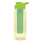 the flair - 26 oz transparent tritan(tm) bottle with drink thru lid, large infuser, and digital imprint