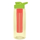 the flair - 26 oz transparent tritan(tm) bottle with drink thru lid, large infuser, and digital imprint